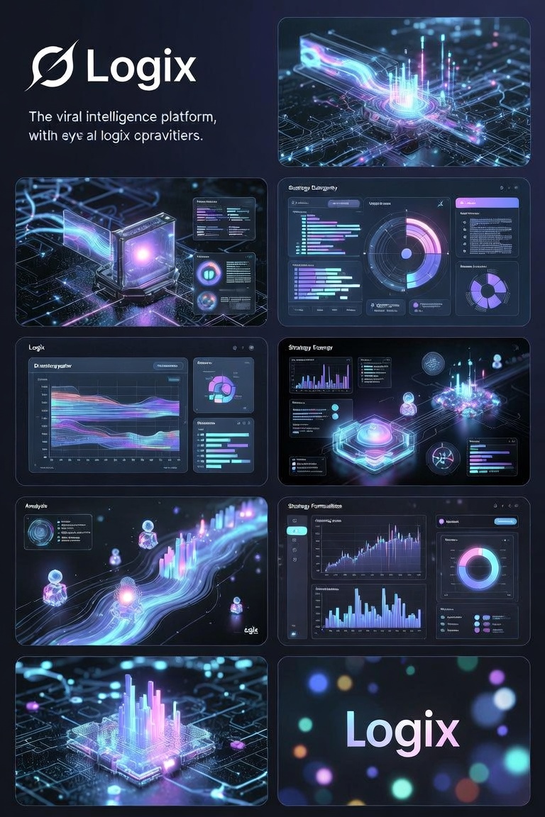 Logix viral intelligence platform moodboard